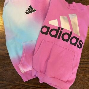 Adidas Kids Gradient Pink and Blue Hoodie Bundle
